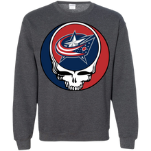 Load image into Gallery viewer, Columbus Blue Jackets Hockey Grateful Dead Steal Your Face Sweatshirt