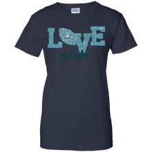 Load image into Gallery viewer, Glitter Love For Philadelphia Eagles Fans T-Shirt For Women