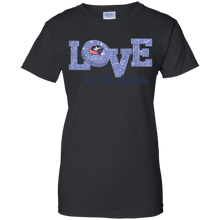 Load image into Gallery viewer, Glitter Love For Columbus Blue Jackets Fans T-Shirt For Women