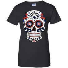 Load image into Gallery viewer, Chicago Cubs Sugar Skull T-Shirt For Women