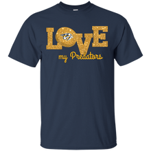 Load image into Gallery viewer, Glitter Love For Nashville Predators Fans T - Shirt For Men