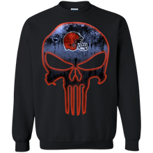 Load image into Gallery viewer, Cleveland Browns Football The Punisher Skull Sweatshirt