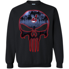 Load image into Gallery viewer, Cleveland Indians Baseball The Punisher Skull Sweatshirt