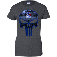 Load image into Gallery viewer, New York Rangers Hockey The Punisher Skull T-Shirt For Women