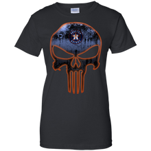 Load image into Gallery viewer, Houston Astros Baseball The Punisher Skull T-Shirt For Women