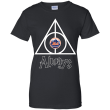 Load image into Gallery viewer, Deathly Hallows For New York Mets And Harry Potter Fans T-Shirt For Women
