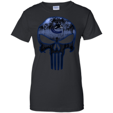 Load image into Gallery viewer, Vancouver Canucks Hockey The Punisher Skull T-Shirt For Women