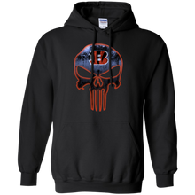 Load image into Gallery viewer, Cincinnati Bengals Football The Punisher Skull Hoodie Shirt