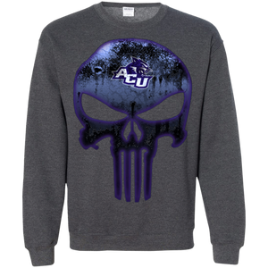 Abilene Christian Wildcats Football The Punisher Skull Sweatshirt