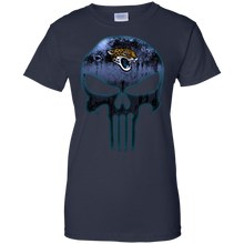 Load image into Gallery viewer, Jacksonville Jaguars Football The Punisher Skull T-Shirt For Women