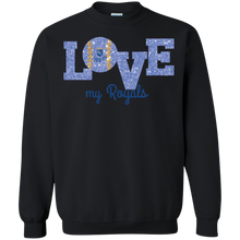 Load image into Gallery viewer, Glitter Love For Kansas City Royals Fans Sweatshirt