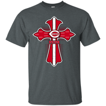 Load image into Gallery viewer, Cross Shirt For Jesus And Cincinnati Reds Fans T - Shirt For Men