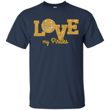Load image into Gallery viewer, Glitter Love For Pittsburgh Pirates Fans T - Shirt For Men