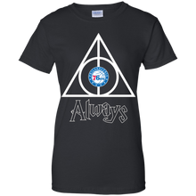 Load image into Gallery viewer, Deathly Hallows For Philadelphia 76ers And Harry Potter Fans T-Shirt For Women