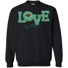 Load image into Gallery viewer, Glitter Love For Minnesota Wild Fans Sweatshirt