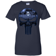 Load image into Gallery viewer, Tampa Bay Rays Baseball The Punisher Skull T-Shirt For Women