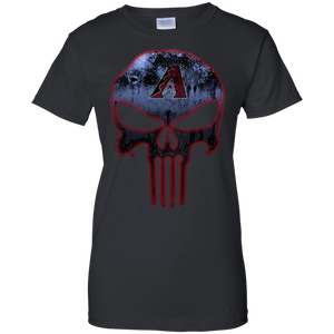 Arizona Diamondbacks Baseball The Punisher T-Shirt For Women