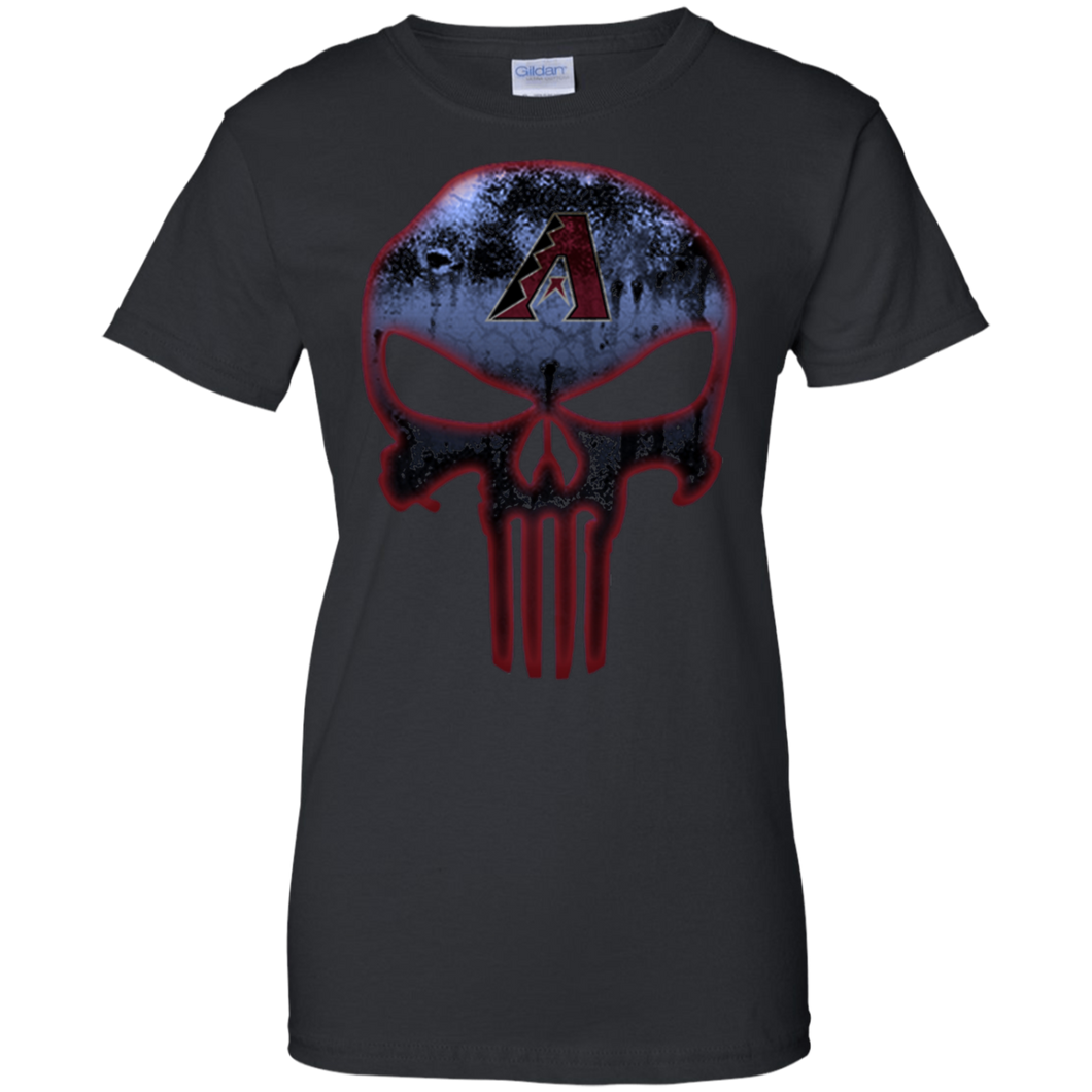 Arizona Diamondbacks Baseball The Punisher T-Shirt For Women