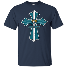 Load image into Gallery viewer, Cross Shirt For Jesus And Jacksonville Jaguars Fans T - Shirt For Men