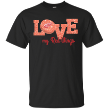 Load image into Gallery viewer, Glitter Love For Detroit Red Wings Fans T - Shirt For Men