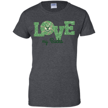 Load image into Gallery viewer, Glitter Love For Milwaukee Bucks Fans T-Shirt For Women