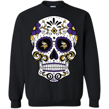 Load image into Gallery viewer, Minnesota Vikings Sugar Skull Sweatshirt
