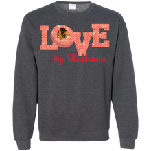 Load image into Gallery viewer, Glitter Love For Chicago Blackhawks Fans Sweatshirt
