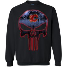 Load image into Gallery viewer, Calgary Flames Hockey The Punisher Skull Sweatshirt