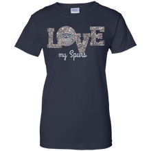 Load image into Gallery viewer, Glitter Love For San Antonio Spurs Fans T-Shirt For Women