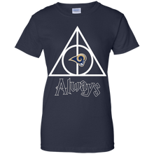 Load image into Gallery viewer, Deathly Hallows For Los Angeles Rams And Harry Potter Fans T-Shirt For Women