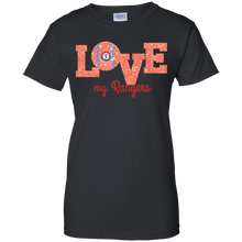 Load image into Gallery viewer, Glitter Love For Texas Rangers Fans T-Shirt For Women