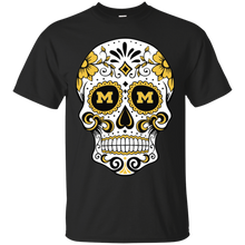 Load image into Gallery viewer, Michigan Wolverines Sugar Skull T - Shirt For Men