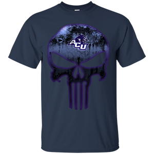 Abilene Christian Wildcats Football The Punisher Skull T - Shirt For Men