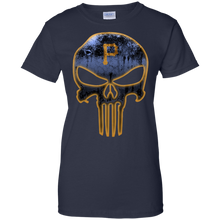 Load image into Gallery viewer, Pittsburgh Pirates Baseball The Punisher Skull T-Shirt For Women