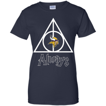 Load image into Gallery viewer, Deathly Hallows For Minnesota Vikings And Harry Potter Fans T-Shirt For Women