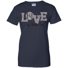 Load image into Gallery viewer, Glitter Love For Chicago White Sox Fans T-Shirt For Women