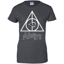 Load image into Gallery viewer, Deathly Hallows For Los Angeles Rams And Harry Potter Fans T-Shirt For Women