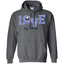 Load image into Gallery viewer, Glitter Love For Buffalo Sabres Fans Hoodie Shirt