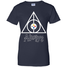 Load image into Gallery viewer, Deathly Hallows For Pittsburgh Steelers And Harry Potter Fans T-Shirt For Women