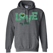 Load image into Gallery viewer, Glitter Love For Minnesota Wild Fans Hoodie Shirt