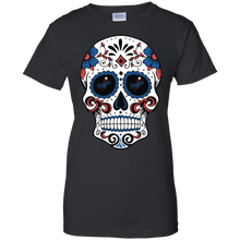 Load image into Gallery viewer, Los Angeles Dodgers Sugar Skull T-Shirt For Women