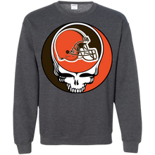 Load image into Gallery viewer, Cleveland Browns Footballl Grateful Dead Steal Your Face Sweatshirt