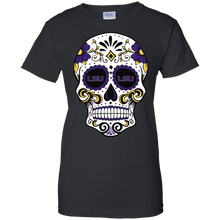 Load image into Gallery viewer, Lsu Tigers Sugar Skull T-Shirt For Women
