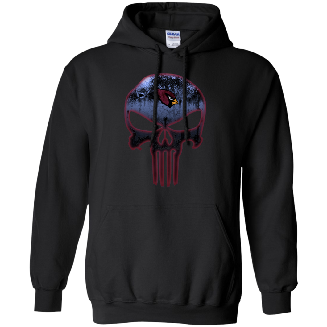 Arizona Cardinals Football The Punisher Skull Hoodie Shirt