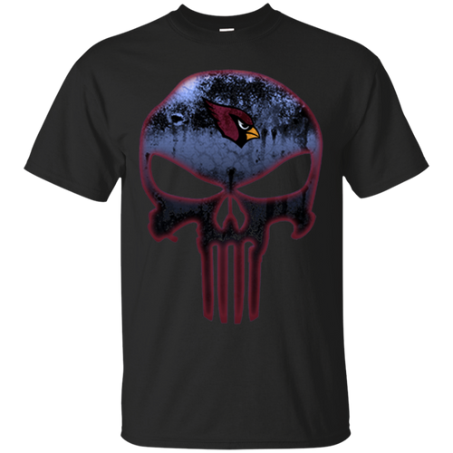 Arizona Cardinals Football The Punisher Skull T - Shirt For Men