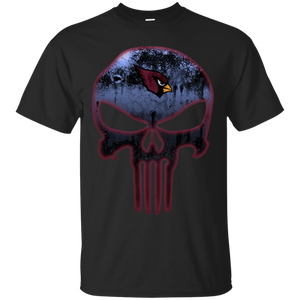 Arizona Cardinals Football The Punisher Skull T - Shirt For Men