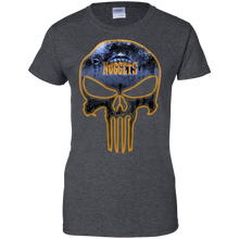 Load image into Gallery viewer, Denver Nuggets Basketball The Punisher Skull T-Shirt For Women