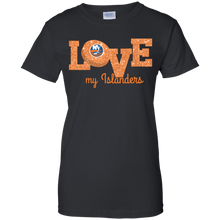 Load image into Gallery viewer, Glitter Love For New York Islanders Fans T-Shirt For Women