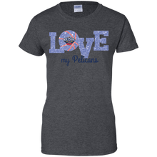 Load image into Gallery viewer, Glitter Love For New Orleans Pelicans Fans T-Shirt For Women
