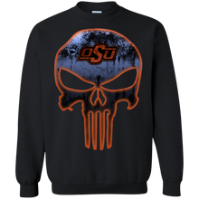 Load image into Gallery viewer, Oklahoma State Cowboys Football The Punisher Skull Sweatshirt